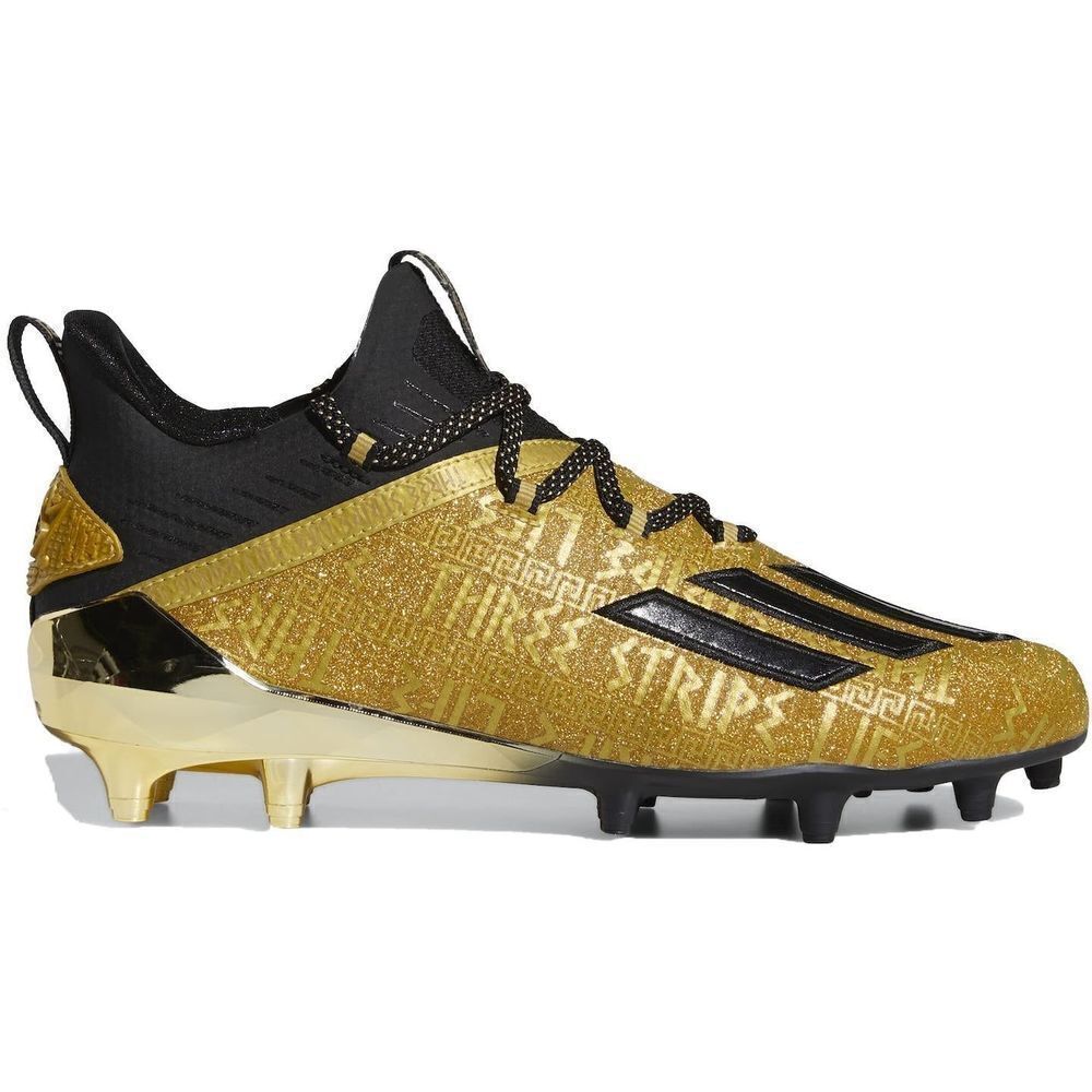 adidas Adizero Royalty Gold Metallic Cleats Size Medium 18